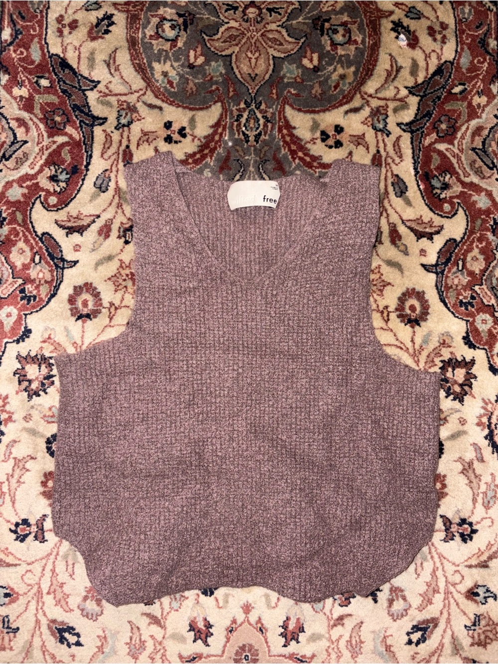 Wilfred Free Mauve-Taupe 100% Merino Wool Tank Top